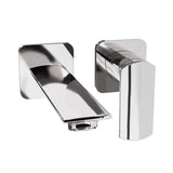 Clearwater Wall Mounted Basin Tap Chrome Clearwater Varda Wall Mounted 2 Hole Basin Mixer Tap