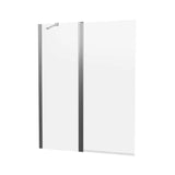 Crosswater Bath Screen Crosswater Clear 6 Double Panel Hinged Bath Screen