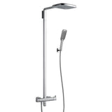 Flova Exposed Shower Set Flova Urban Thermostatic Exposed Shower Valve with Riser, Rainshower Head, and Shower Handset