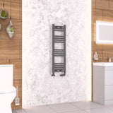 Eastbrook Ladder Rails 1000 x 300 / Electric Only Eastbrook Wendover Straight Heated Towel Rail in Anthracite