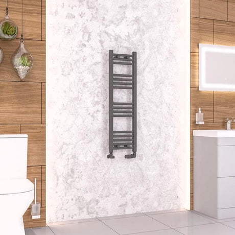 Eastbrook Ladder Rails 1000 x 300 / Electric Only Eastbrook Wendover Straight Heated Towel Rail in Anthracite