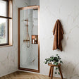 Crosswater Pivot Shower Door Brushed Bronze / 800mm Crosswater Clear 6 Pivot Shower Door