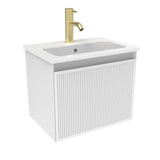 Saneux Wall Mounted Vanity Unit Matte White / 1 Tap Hole Basin Saneux Monument 500mm Wall Mounted One Drawer Vanity Unit with Basin or Worktop