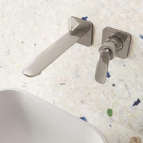 Clearwater Wall Mounted Basin Tap Chrome Clearwater Huck Wall Mounted 2 Hole Basin Mixer Tap