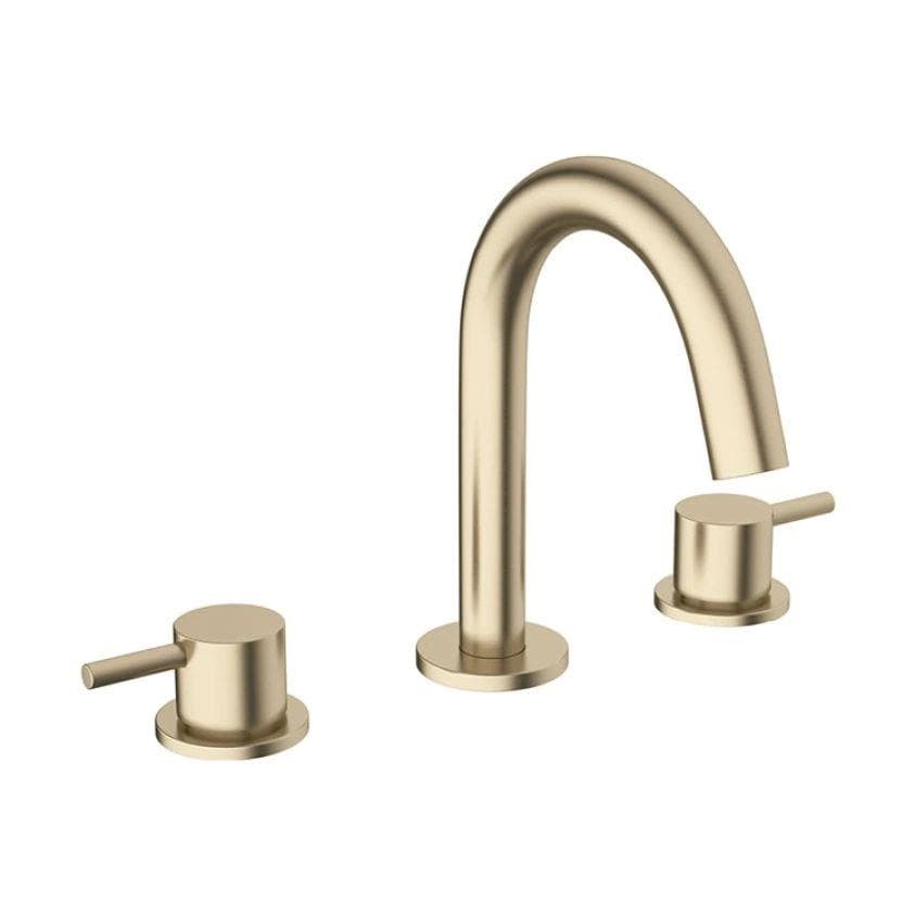 Crosswater 3 Tap Hole Basin Set Brushed Brass Crosswater MPRO 3 Hole Basin Mixer Tap