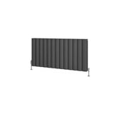 Eastbrook Panel Radiator Eastbrook Guardia Straight Horizontal Aluminium in Matt Anthracite