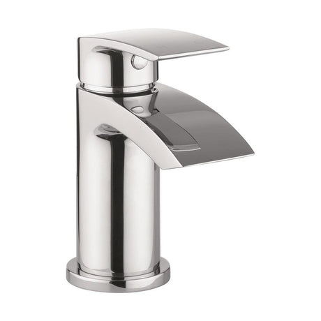 Crosswater Flow Mini Mono Basin Mixer Tap with Clicker Waste in Chrome