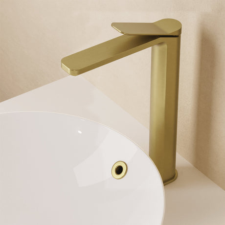Crosswater Mono Basin Tap Brushed Brass Crosswater Glide II Tall Mono Basin Mixer Tap