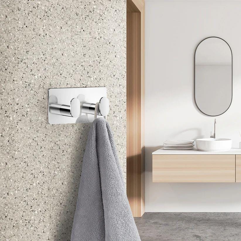 Smedbo Robe Hook Smedbo Cube Self-Adhesive Double Robe Hook