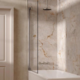 UK Bathroom Store Concealed Shower Set Brushed Nickel / Ceiling Arm / 200mm Crosswater Module Shower Set 3 with Fixed Overhead Shower and Bath Spout