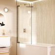 Crosswater Bath Screen Chrome Crosswater Asura 8mm Hinged Bath Screen