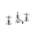 JTP 3 Tap Hole Basin Set Chrome JTP Grosvenor Cross Deck Mounted 3 Hole Basin Mixer Tap