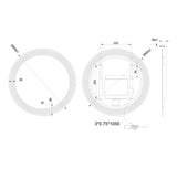 Crosswater Illuminated Mirror Crosswater Canvass LED Illuminated Round Mirror