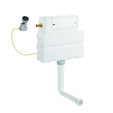 Crosswater Concealed Cistern Matt Black Crosswater Concealed Cistern Set with Flush Button - 390 x 345 x 115mm