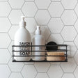 Smedbo Basket Matt Black Smedbo Beslagsboden Frame Self-Adhesive Shower Basket