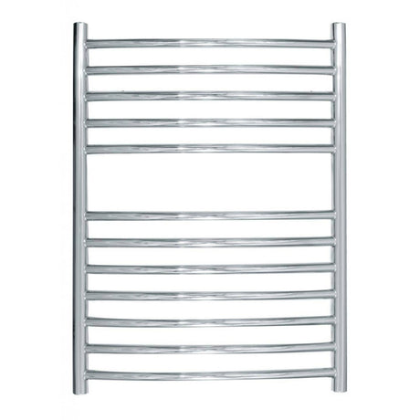 JIS Ladder Rail 700 x 520mm / Polished Chrome / Central Heating JIS Sussex Camber Vertical Stainless Steel Curved Heated Towel Rail