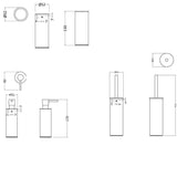 Crosswater Accessory Set Crosswater MPRO Floorstanding Accessory Set