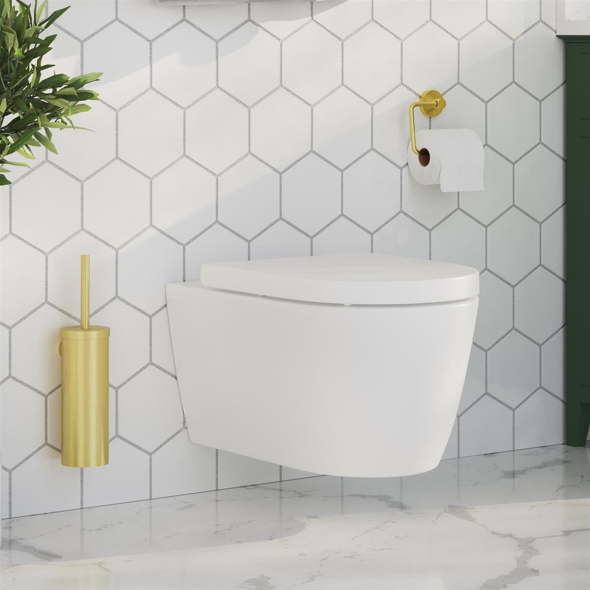Smedbo Toilet Brush Brushed Brass Smedbo Home Wall Mounted Toilet Brush and Holder