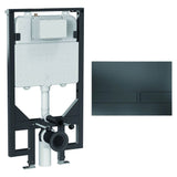 Crosswater Wall Hung WC Frame Venue Plate in Slate Crosswater 1.14m Ultra Slim Depth Dual Flush WC Support Frame Set with Flush Plate