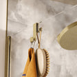 Crosswater Robe Hook Brushed Brass Crosswater Fold Single Over Shower Hook