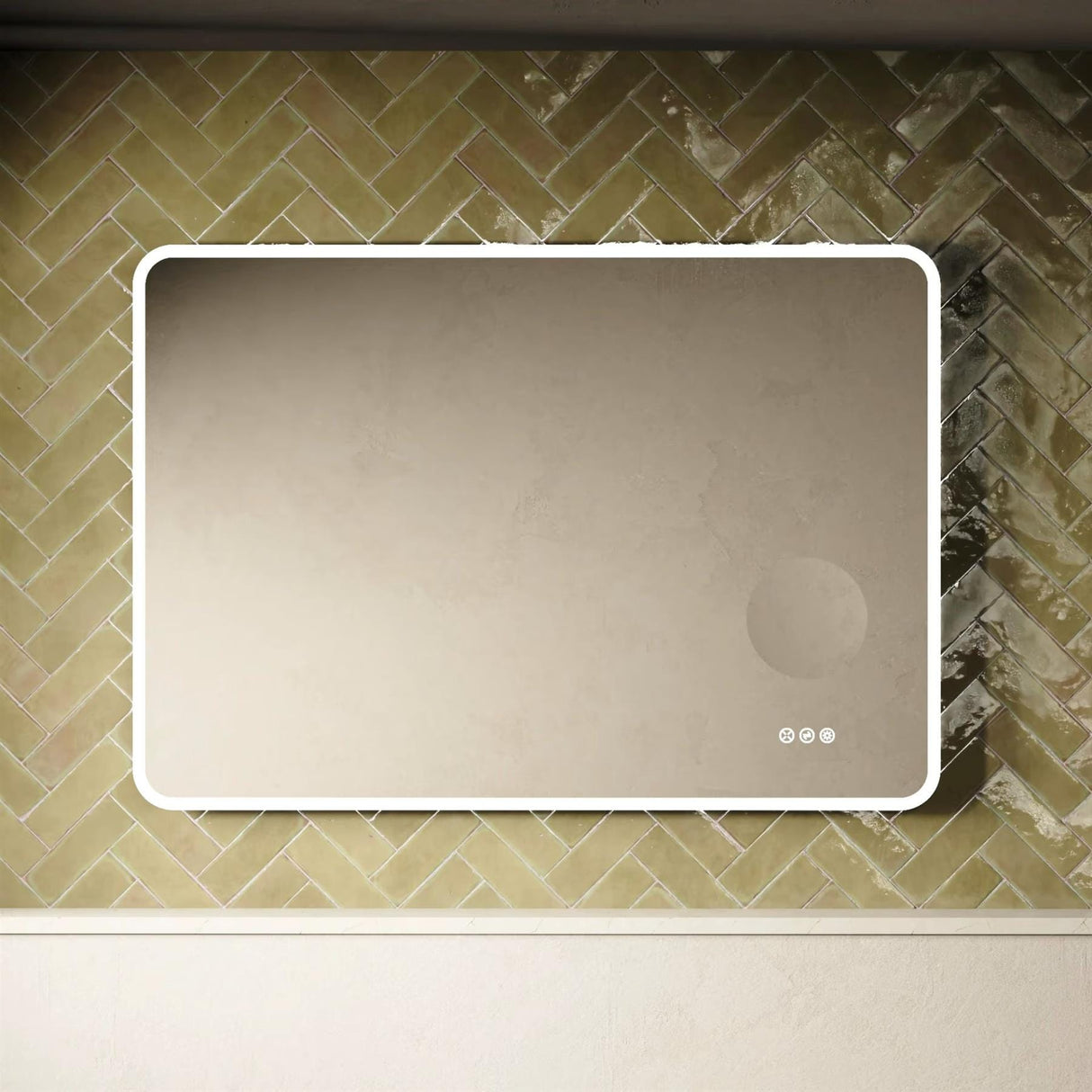 Crosswater Illuminated Mirror 1000 x 700mm Crosswater Svelte Illuminated LED Mirror with Magnifier