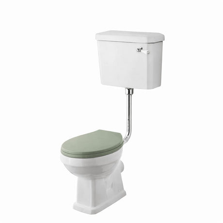 Aquarius Bathrooms Low Level Toilet Green Wooden Aquarius Harewood Traditional Low Level Toilet with Soft Close Seat