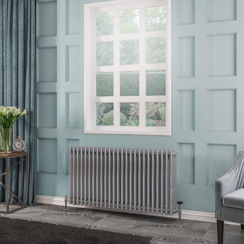 Eastbrook Column Radiator 600 x 1148 / Central Heating Eastbrook Rivassa Traditional 3 Column Radiator in Chrome Effect