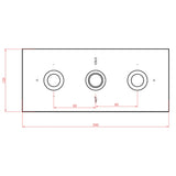 Sagittarius Concealed Shower Valve Sagittarius Ergo Lever 3 Outlet, 3 Handle Concealed Thermostatic Shower Valve