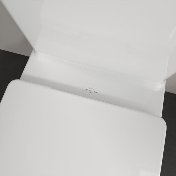 Villeroy & Boch Close Coupled Toilet Villeroy & Boch O.novo Rimless Open Back Close Coupled DirectFlush Toilet with Soft Close Seat