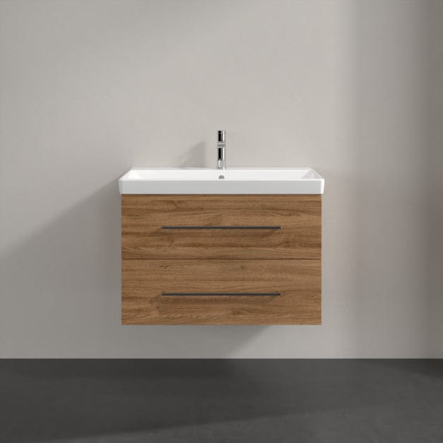 Villeroy & Boch Wall Mounted Vanity Unit Villeroy & Boch Avento Wall Hung Vanity Unit 780mm Two Drawers with Basin