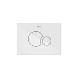 Roca Flush Plate Gloss White Roca Duplo-S PS5 Flush Plate