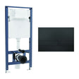 Crosswater Wall Hung WC Frame Venue Plate in Matt Black Crosswater 1.12m Dual Flush WC Support Frame Set with Flush Plate