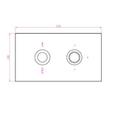 Sagittarius Concealed Shower Valve Sagittarius Ergo Lever 2 Outlet, 2 Handle Concealed Thermostatic Shower Valve