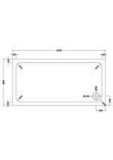 Aquarius Bathrooms Rectangle Shower Tray 1600x800mm Aquarius Urbano Rectangular 45mm Stone Resin Shower Tray in White