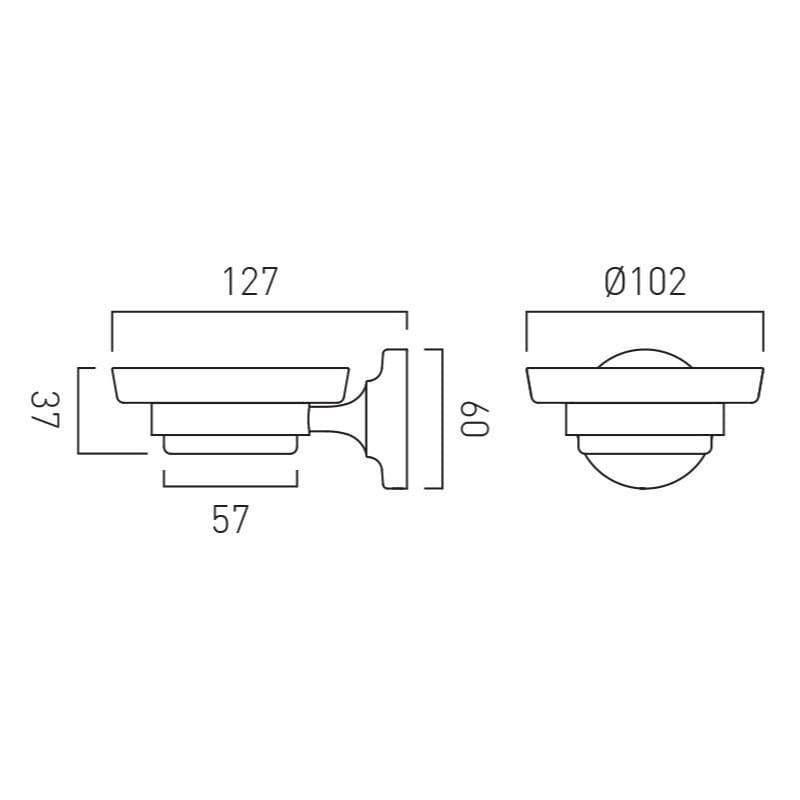 Vado Soap Dish Booth & Co. Axbridge Ceramic Soap Dish and Holder