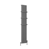 Eastbrook Peretti Straight Vertical Aluminium Radiator in Matt Anthracite