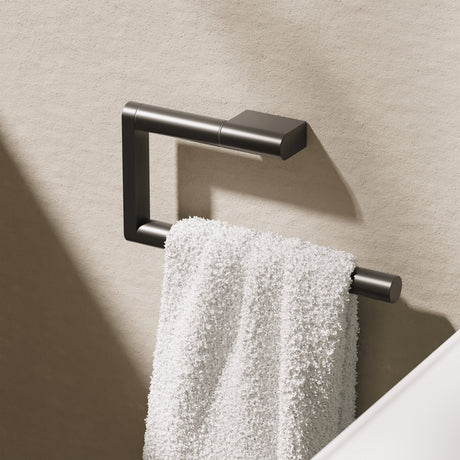 Crosswater Towel Rails and Rings Matt Black Crosswater MPRO Towel Ring