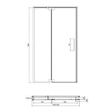 Crosswater Pivot Shower Door Crosswater Optix 10 Pivot Door with Inline Panel 1200mm in Brushed Bronze