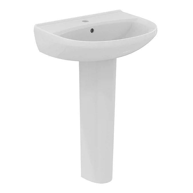 Ideal Standard Pedestal Basin Ideal Standard Eurovit+ 550mm One Taphole Basin and Pedestal