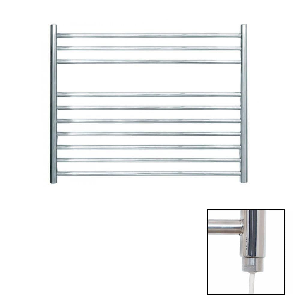 JIS Ladder Rail 600 x 750mm / Polished Chrome / Electric Only JIS Sussex Newick Horizontal Stainless Steel Heated Towel Rail