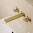 Crosswater Wall Mounted Basin Tap Brushed Brass Crosswater Limit 3 Hole Wall Mounted Basin Mixer Tap