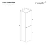 Crosswater Storage Unit Crosswater Glide II Tower Storage Unit in Matt Black