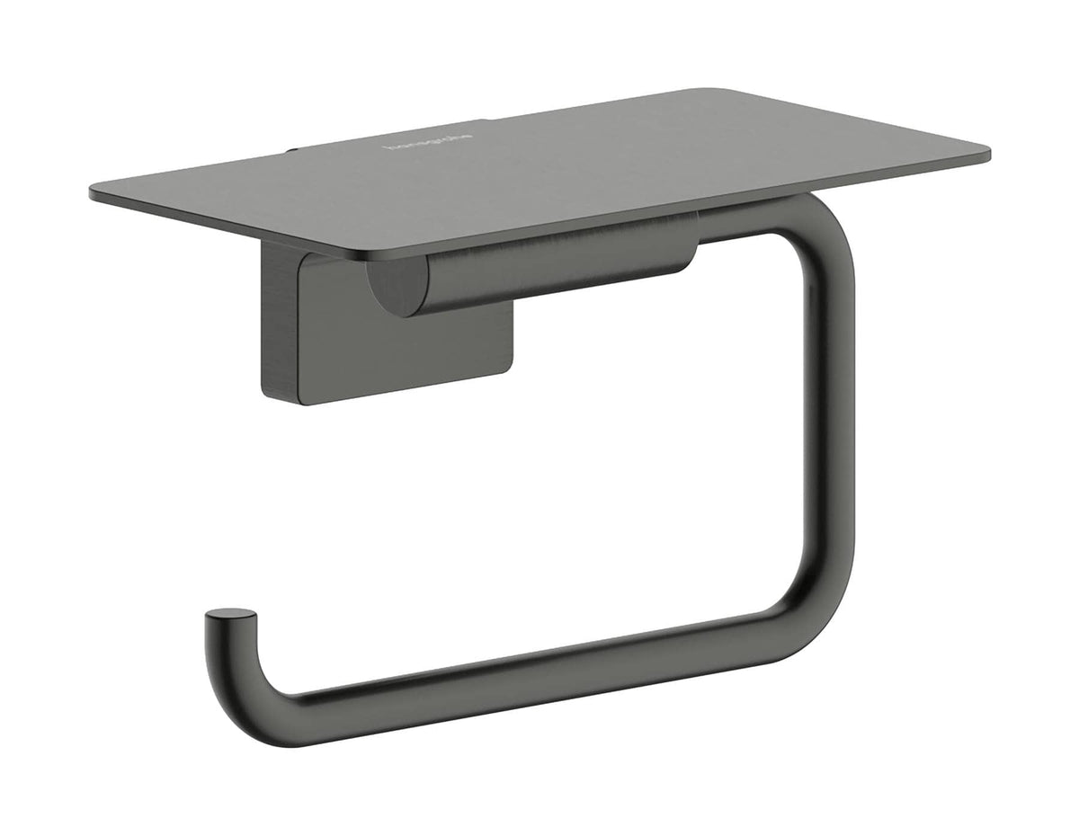 Hansgrohe Toilet Roll Holder Brushed Black Chrome Hansgrohe Addstoris S Toilet Roll Holder with Shelf