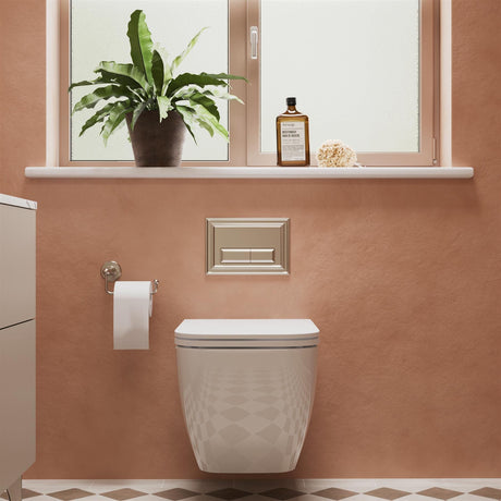 Crosswater Wall Hung Toilet Crosswater Mada Square Wall Hung Rimless Toilet with Soft Close Seat