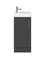 Aquarius Bathrooms Cloakroom Vanity Unit Aquarius Byron 400mm Floor Standing 1 Door Cloakroom Vanity Unit with 1 Tap Hole Basin