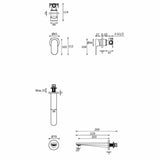Crosswater Wall Mounted Basin Tap Crosswater Drift 2 Hole Wall Mounted  Basin Mixer Tap