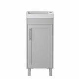 Heritage Cloakroom Unit Dove Grey Heritage Lynton 400mm Floor Standing Cloakroom Vanity Unit with Basin, Waste and Handle Bundle