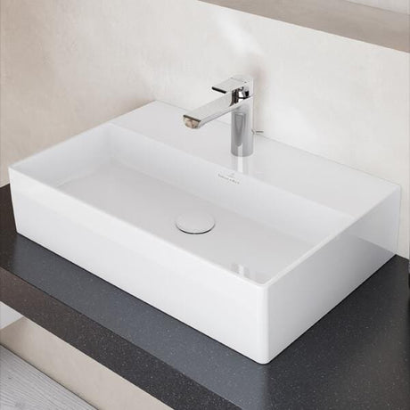 Villeroy & Boch Wall Hung Basin Villeroy & Boch Memento Wall Hung Basin with Overflow - 600mm Wide - 1 Tap Hole - White Alpin