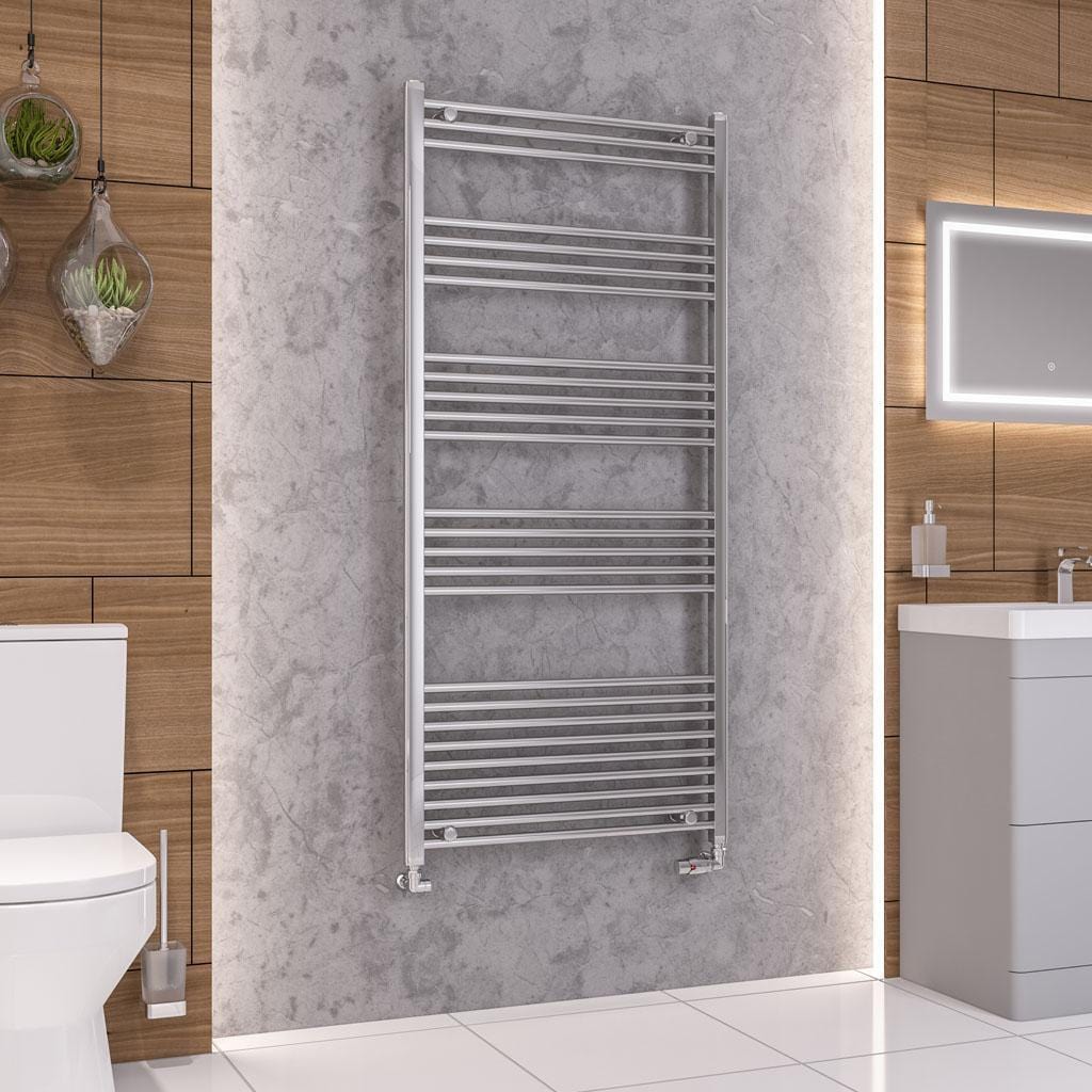 Eastbrook Ladder Rail 1600 x 750mm / Central Heating Eastbrook Wendover Straight Heated Towel Rail in Chrome