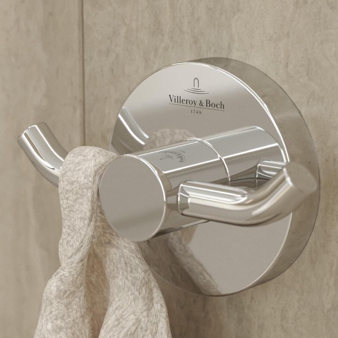 Villeroy & Boch Robe Hook Chrome Villeroy & Boch Elements - Tender Double Robe Hook